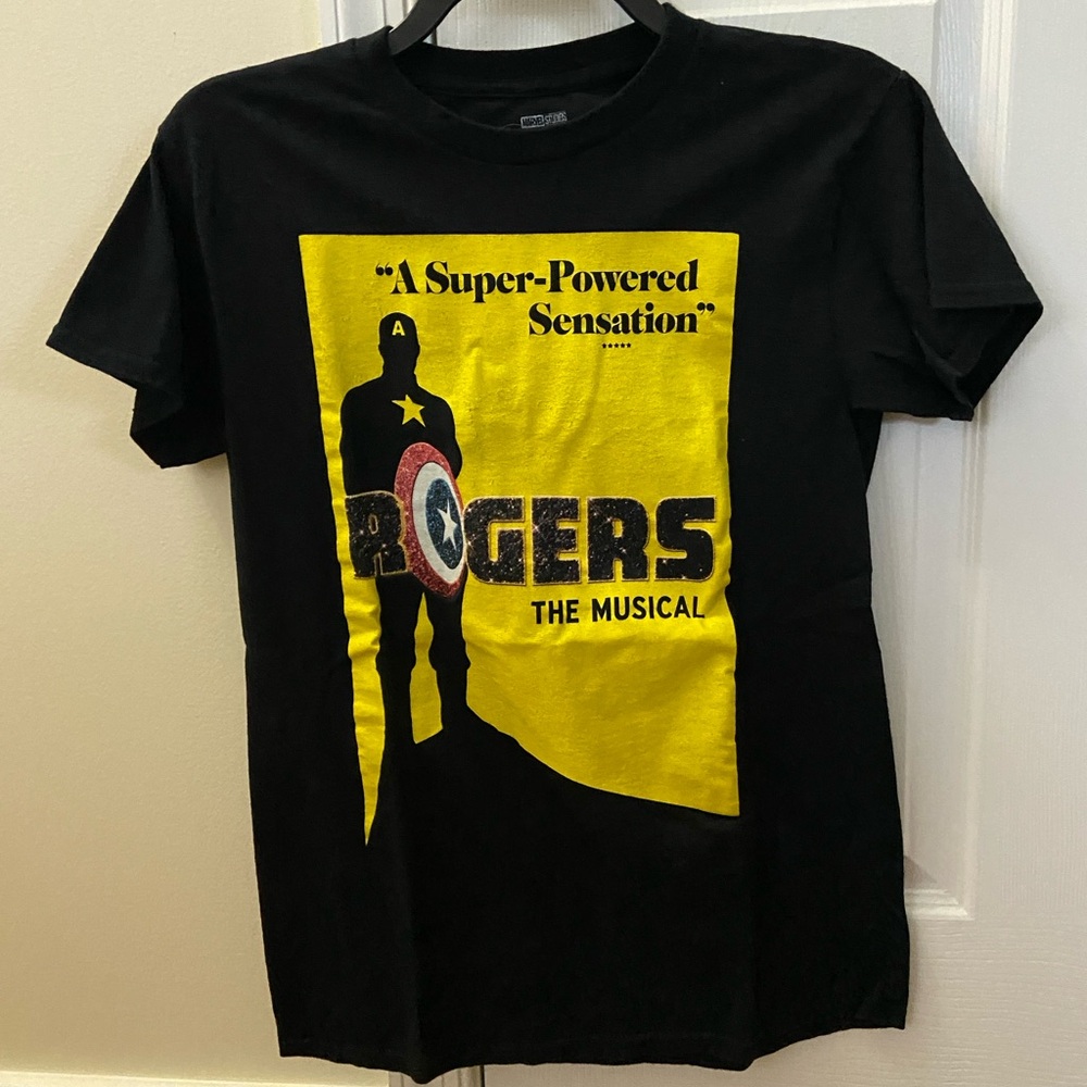 Disney Marvel Avengers Hawkeye show “Rogers the Musical” Captain America shirt